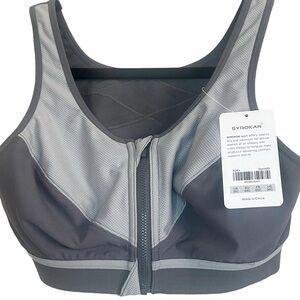 SYROKAN Women's Gray Sports Bra